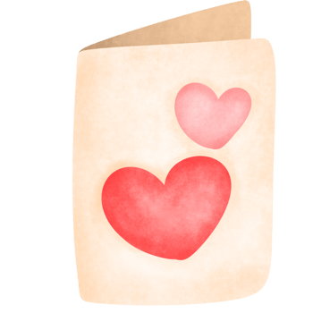 Valentine lettering card , heart on a card png