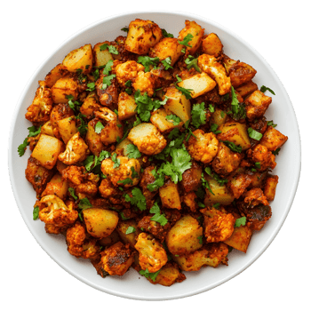 Hearty Vegetable Dish Aloo Gobi Bowl png