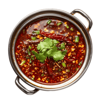 Bold and Flavorful Sichuan Hot Pot Ready to Enjoy png