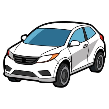 Minimalistic European family car for advertising purposes vector