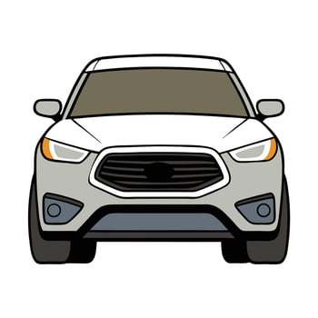 Monochrome Car Illustration with Clean Outlines vector