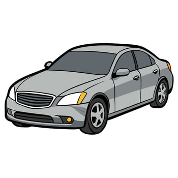 Car Illustration with a Focus on Aerodynamic Styling vector