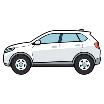 Classic Car Design in Flat Style with Solid Colors vector