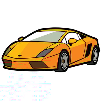 Car Illustration Highlighting a High-Tech Luxury Vehicle vector