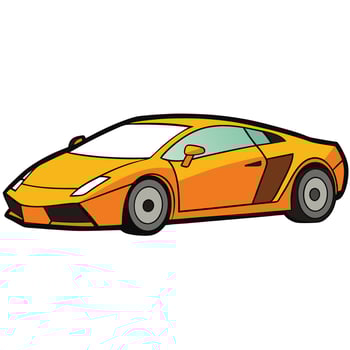 High-Performance Car Illustration with Sleek Lines vector