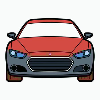 Car Illustration Highlighting a Compact City Vehicle vector