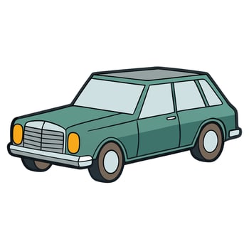 Professional Car Illustration with Realistic Features vector