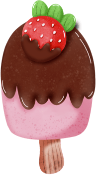 Strawberry Ice cream Chocolate Dipped png