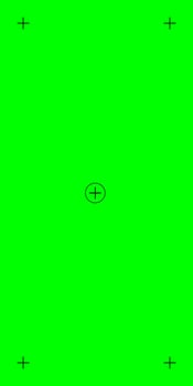 Chroma key vertical green background with tracking points. Perfect for VFX in social media production. flat design. vector