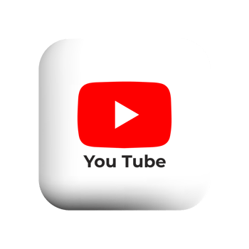 Youtube logo red and white png