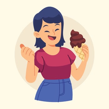 People Eating Food ice cream Illustration vector