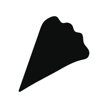A beautifully simple silhouette of a natural seashell vector