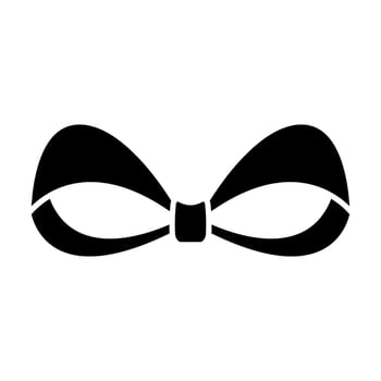 Hair bow symbol. Ribbon logo. vector