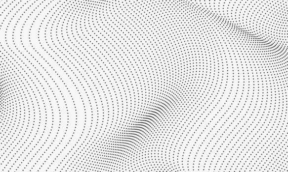 Polka dots abstract background. Optical half tone effect waves. Modern industrial banner. vector
