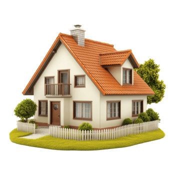 Beautiful House for Sale on transparent background. png