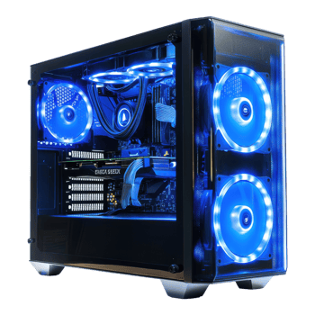 Gaming PC on White Background on transparent background. png