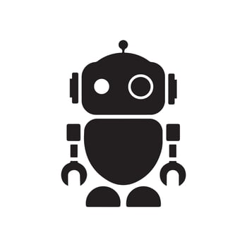 Robot icon. humanoid robot. vector