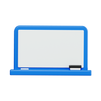 3D Modern Teaching Board with Accessories png