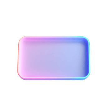 A modern, colorful tray design with a smooth gradient for stylish presentations. png