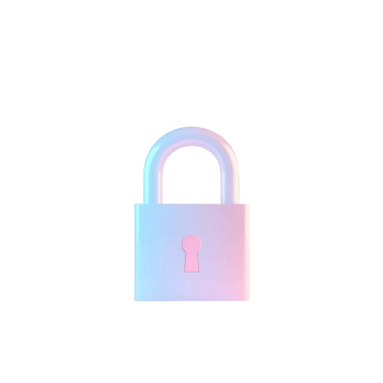 A modern, sleek padlock symbolizing security and protection in the digital age. png