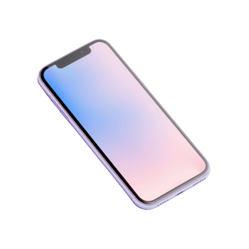 Stylish smartphone with a vibrant gradient screen on a clean background. png