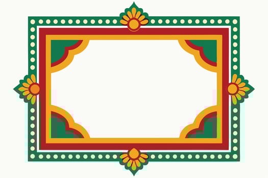 Purple and White Flower Garland Border Frame Background vector