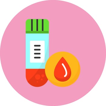 Blood test Flat Circle Style Icon vector