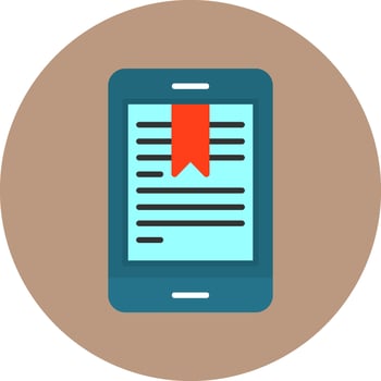 Ebook Flat Style Icon vector