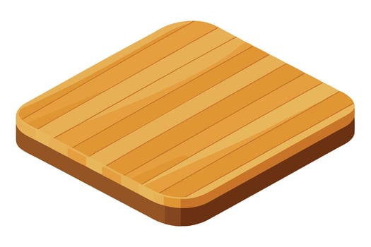 Wooden coaster. Isolated on black background vector