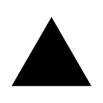Black Triangle Shape Isolated on White. vector