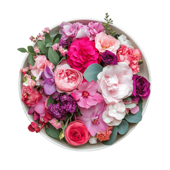 Bowl Filled with Flowers png