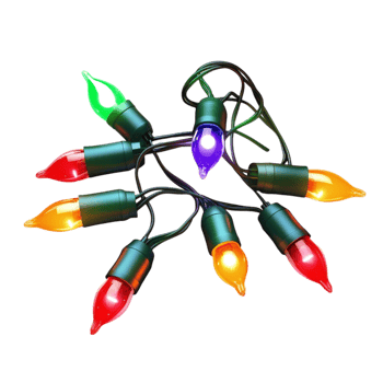 Festive Multicolor Holiday String Lights png