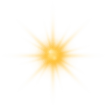 light glowing effect gold glow Star Light effect Transparent Sun rays png