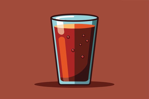 Juice in a glass icon isolated vector