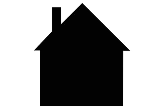 Clean house silhouette icon modern illustration vector