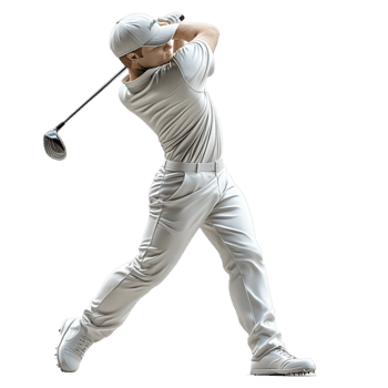 Golfer Swinging a Club Silhouette png