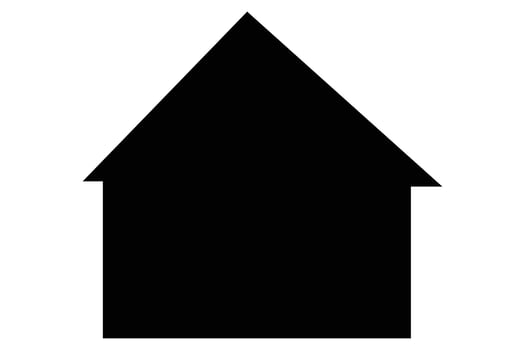 Flat house icon silhouette illustration vector