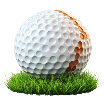 Golf Ball with Grass Base png