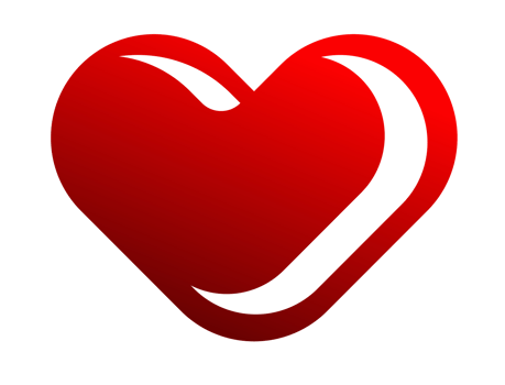 Y2K gradient red retro heart icon png