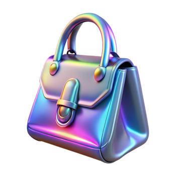 Iridescent Handbag Modern, Shiny, Stylish Accessory png