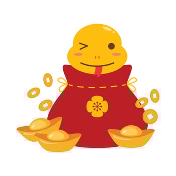 Snake zodiac chinese new year 2025 vector