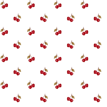 Seamless Minimalistic Cherries and Hearts Pattern, Vibrant, Cute, Playful Design for Kids' Decor png