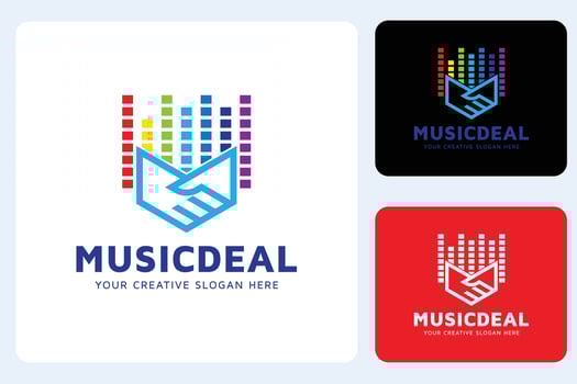Music Deal Logo Design Template vector