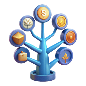 Financial Growth A Visual Representation of Investment Diversification png