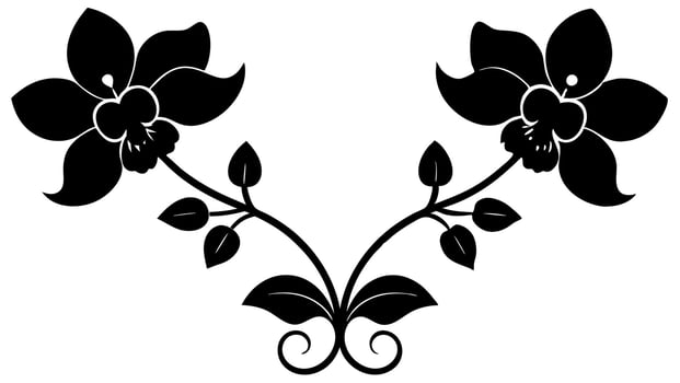 Beautiful asymmetrical floral heading art with elegant design vector