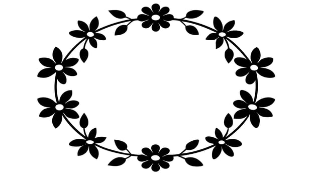 Classic Floral Ornament Silhouette Illustration Free art vector