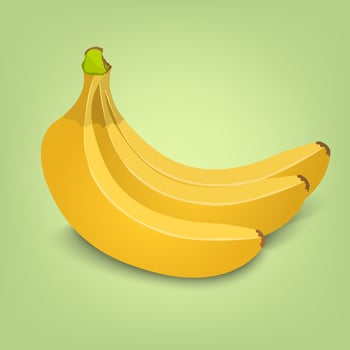 Fresh banana fruit icon. illustration vector
