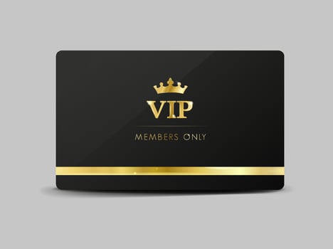 Premium golden VIP Card with elegant vip card template. Modern business card for members only. Luxury design. vector