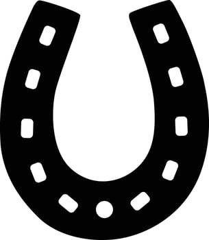 Horse shoe silhouette icon vector