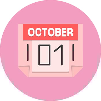 1 October Icon for Creative Projects vector